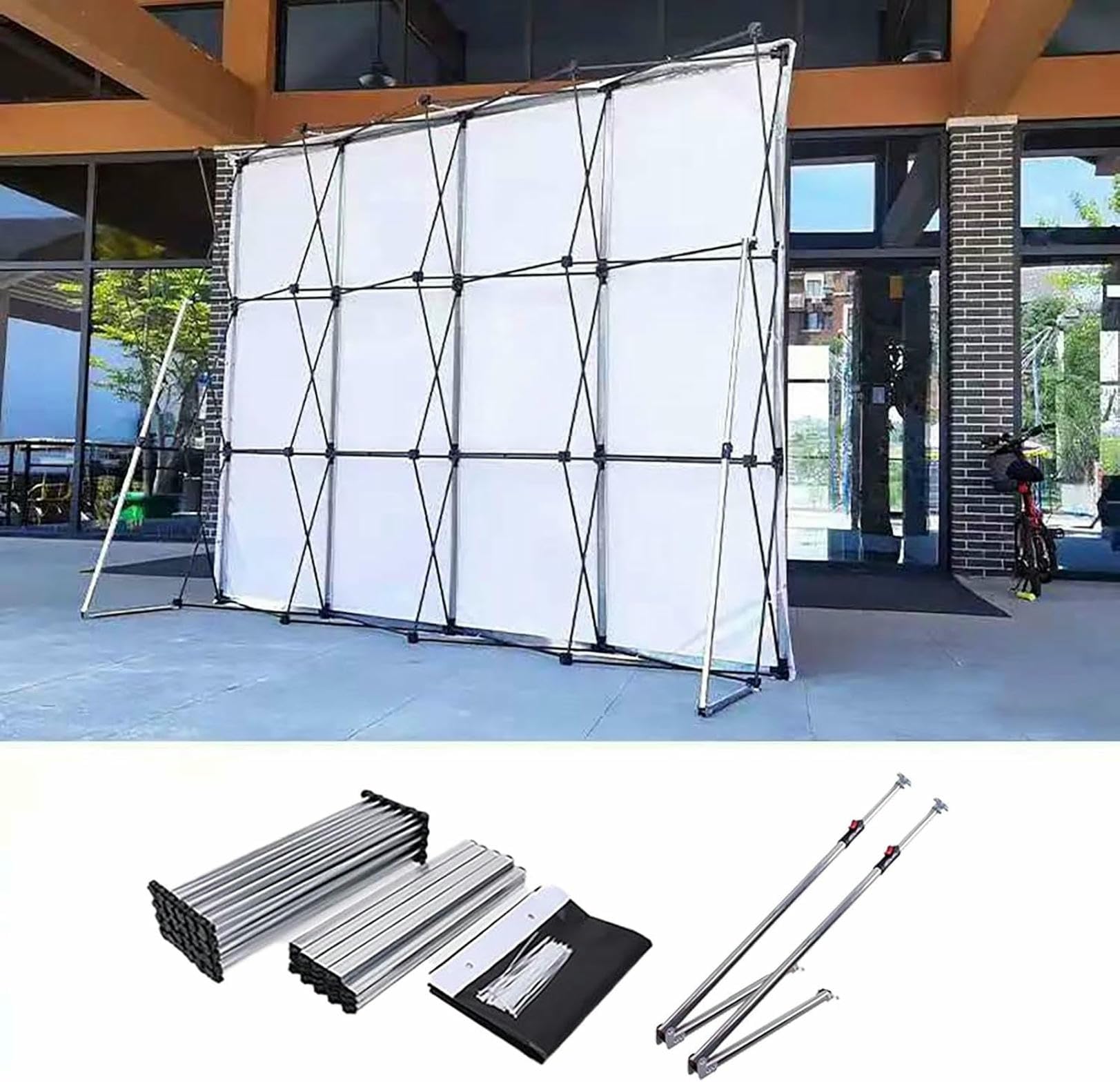 Support de toile de fond pliable pour shooting photo extérieur et décoration de mariage