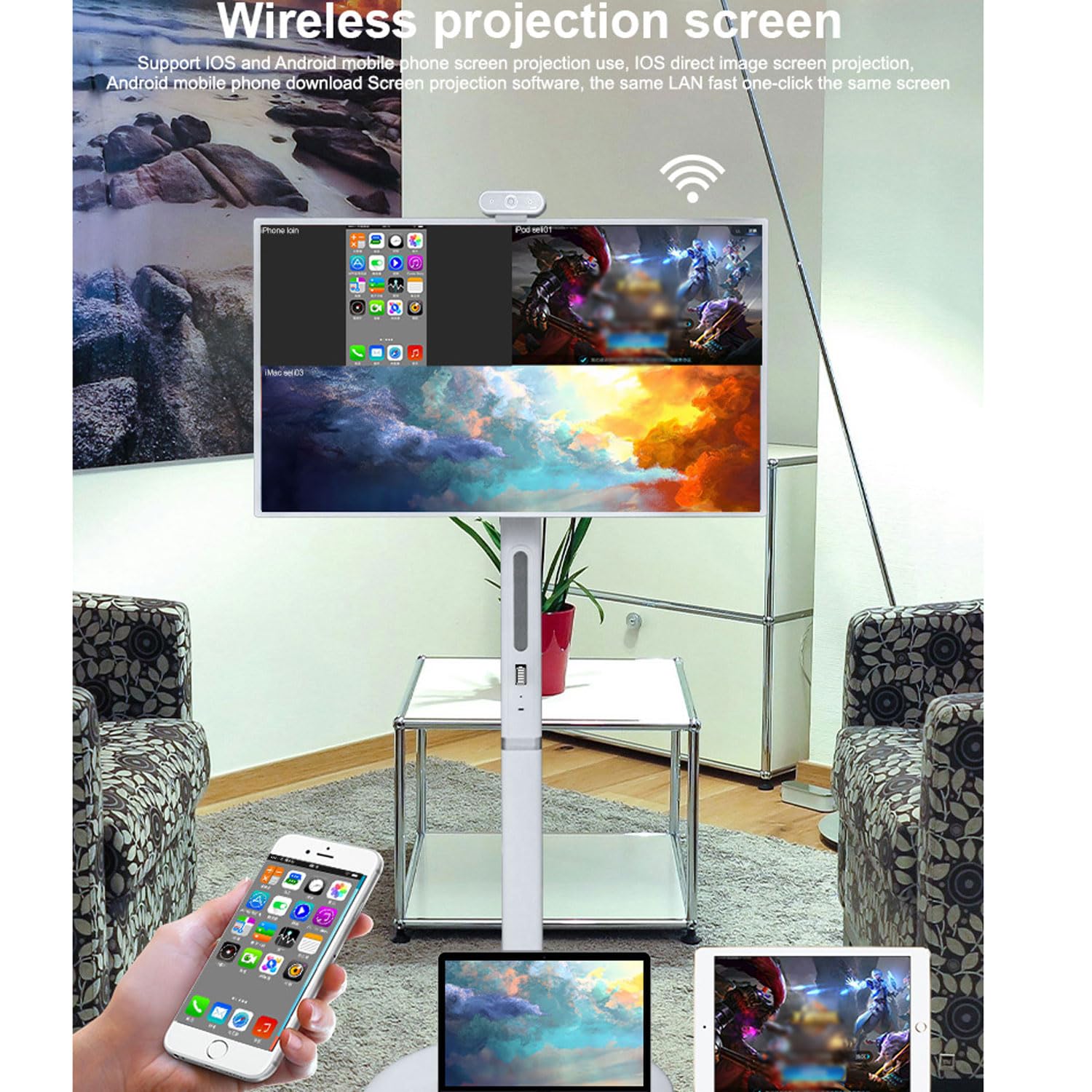 Amazon.co.jp: 32 インチ スマート モバイル タッチ スクリーン、1080p 