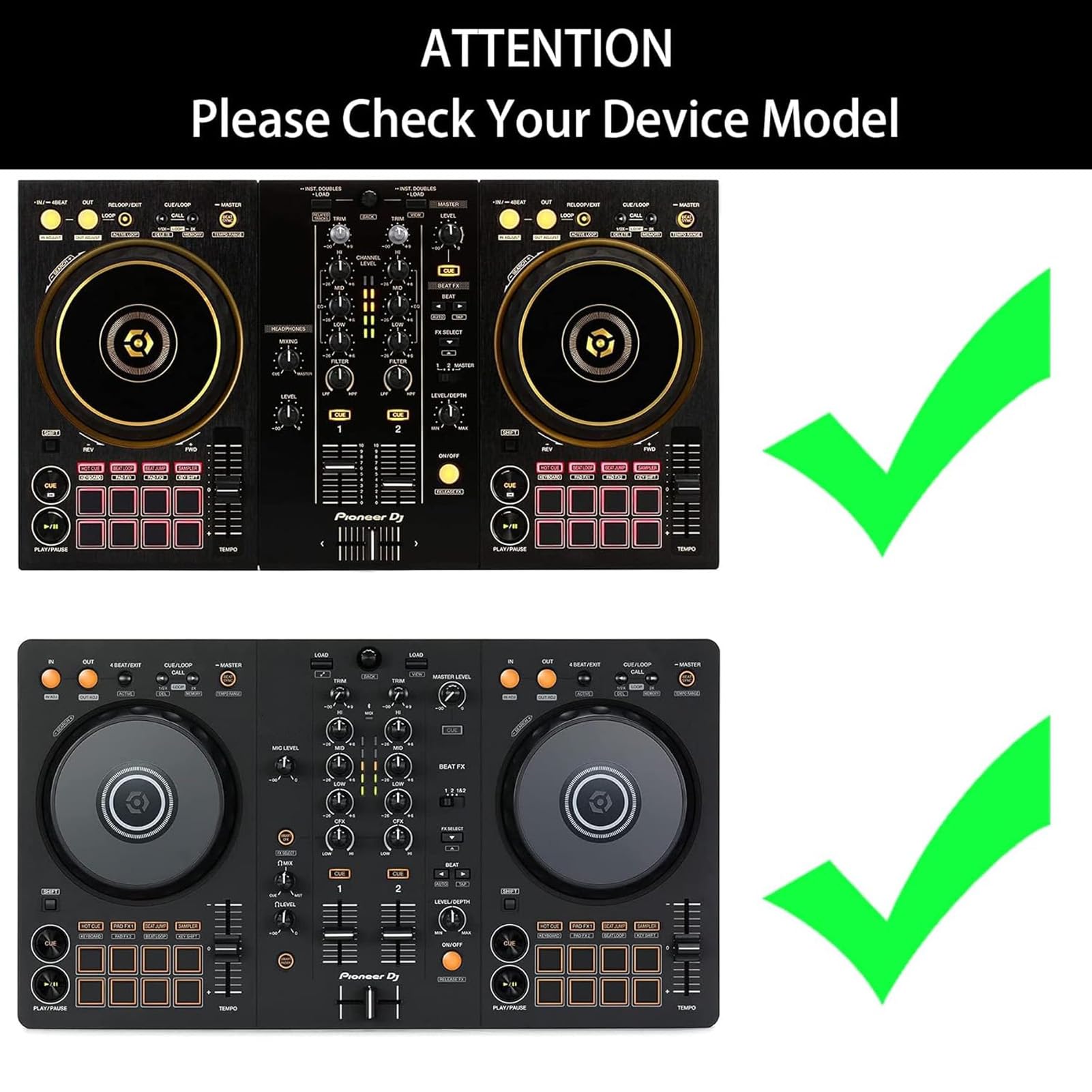 DJ Controller Case for Pioneer DJ Controller DDJ FLX4 DDJ 400 DDJ SB2, Anti Scratch Padded DJ Controller Bag, DJ Carry Case (50 * 30 * 8cm)