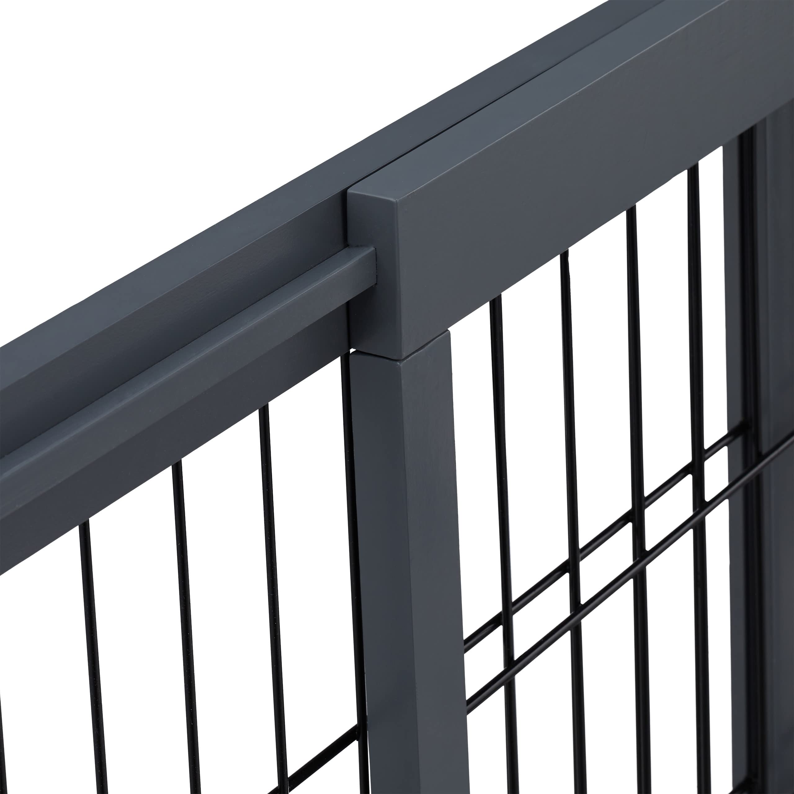 Relaxdays Cancelletto per Bambini, Barriera per Cani e Neonati, Recinzione Scale, Cancellino HxL: 56x70-115 cm, Grigio