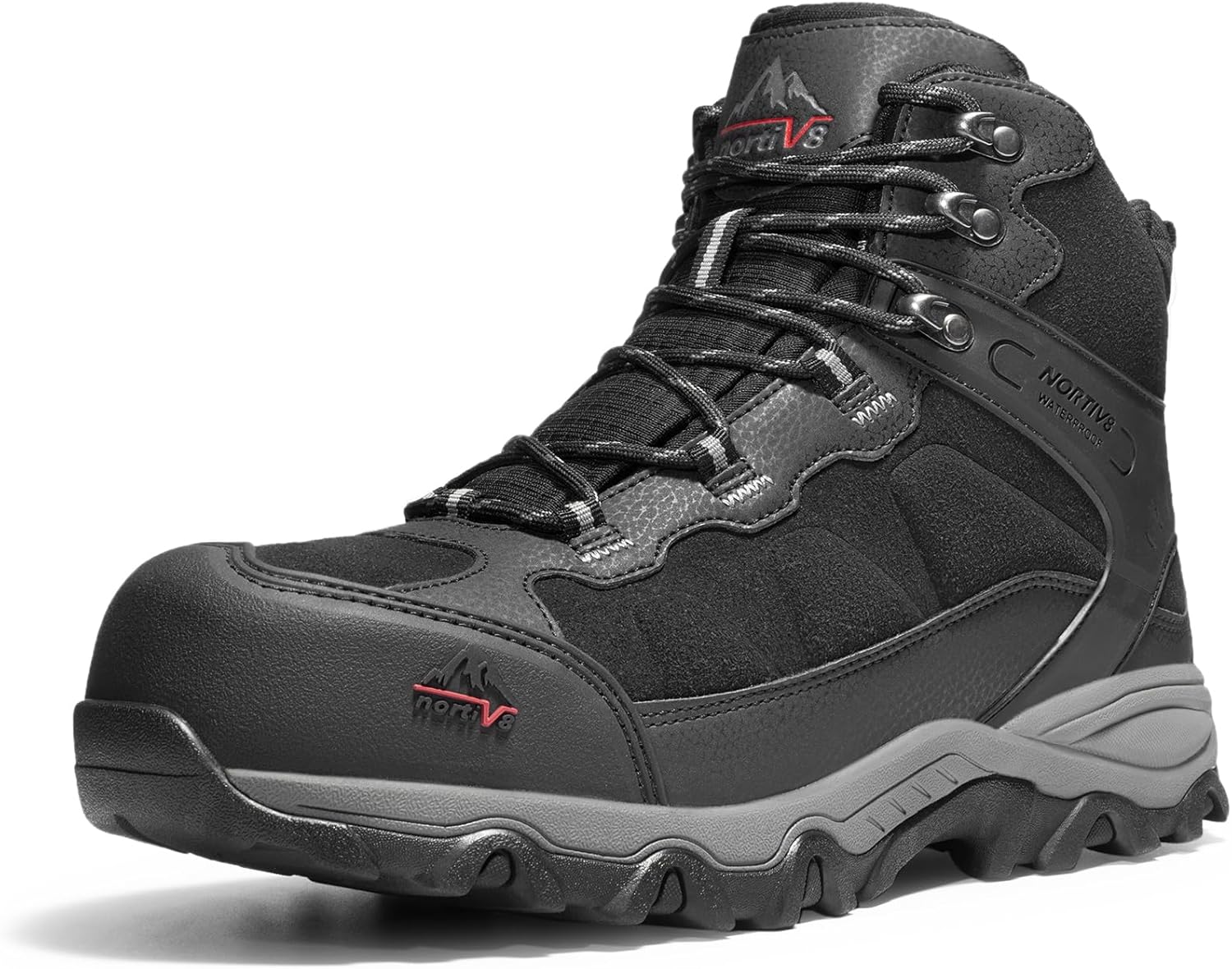 NORTIV 8 Waterproof Steel Toe Boots for Men Slip Resistant Safety Industrial Boots Paladin-Steel