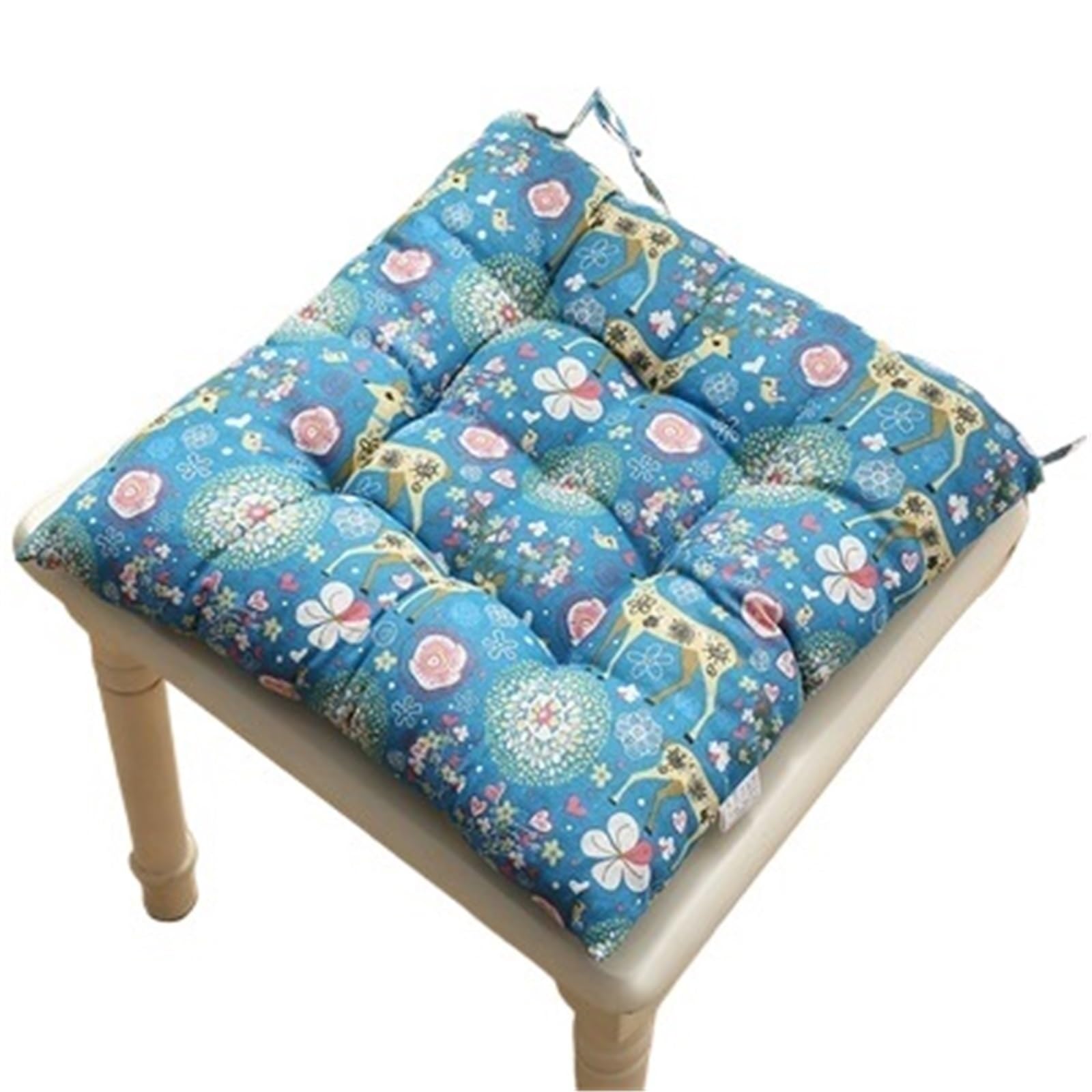 GIJMZY Chair Thickened Seat Cushion Stool Butt Office Four Seasons Hip Pad Breathable Soft Linen(Color17,40x40cm)