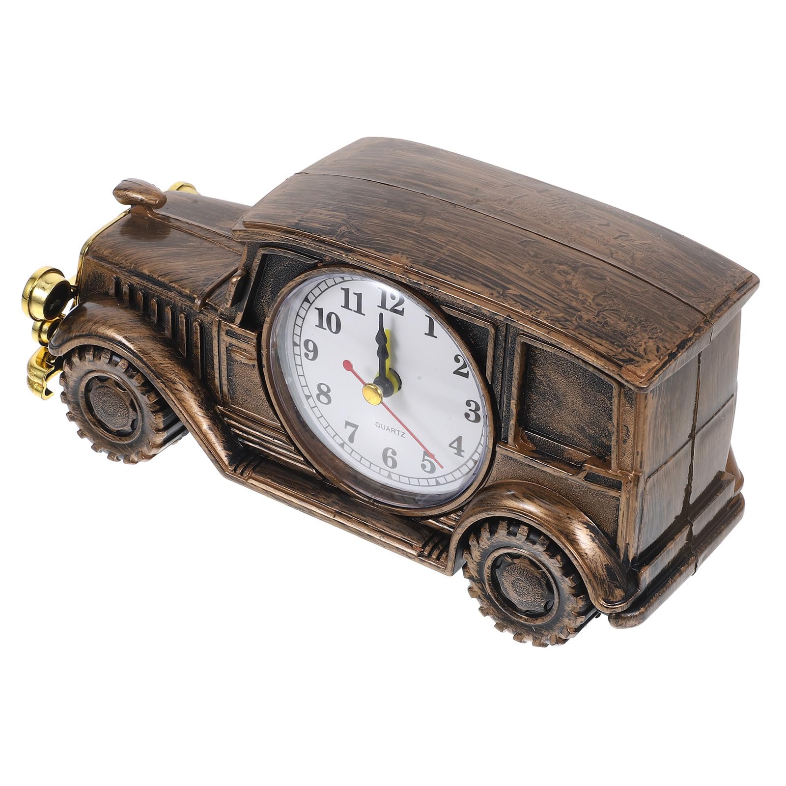 Reloj vintage para cafetería y dormitorio estilo coche clásico negro de sobremesa