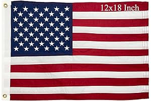 American Flag Boat USA Flags 12x18 Inch
