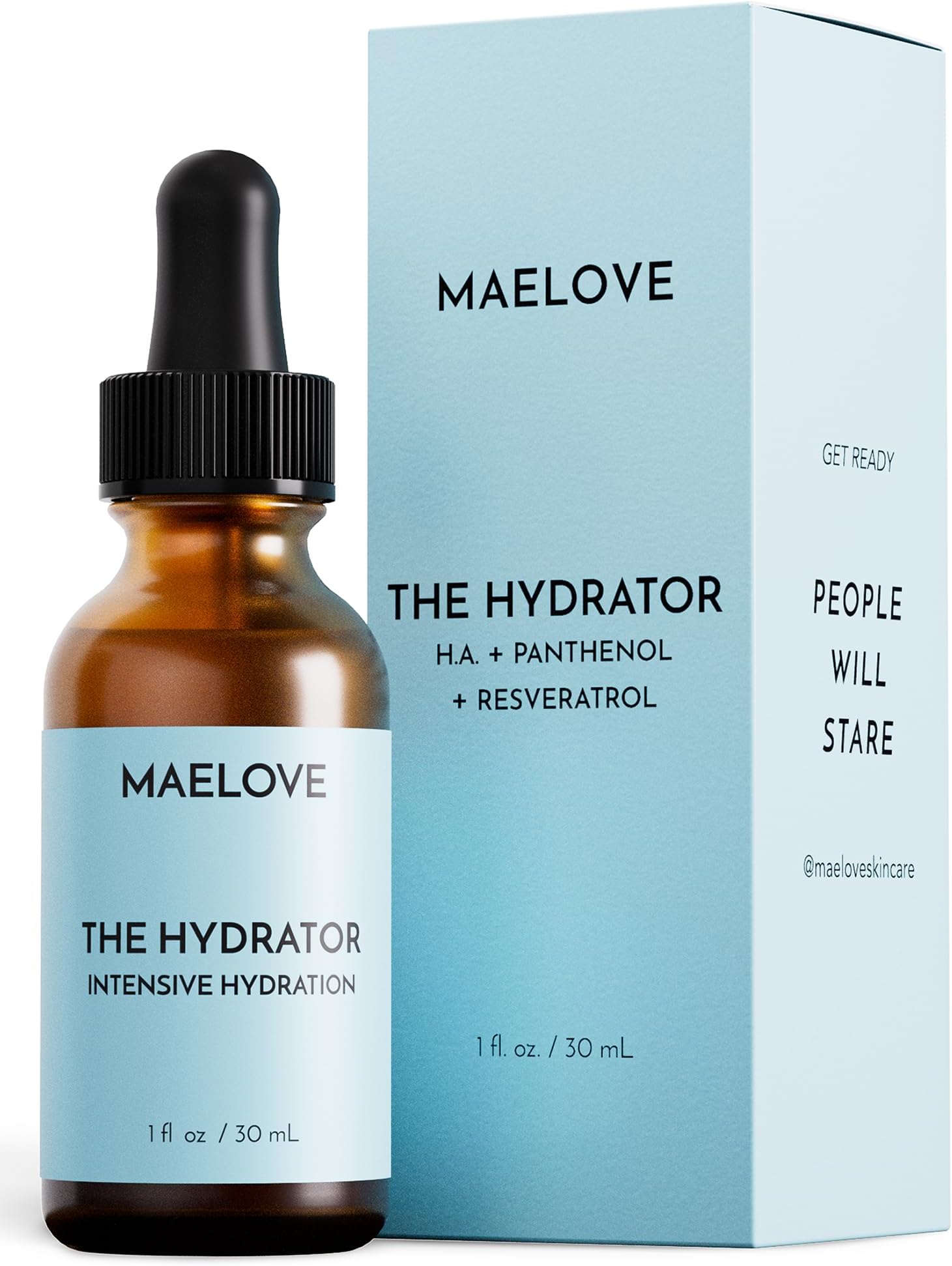 Hyaluronic Acid Serum w/Vitamin B5, Unscented, Lightweight & Non Greasy Formula w/Panthenol & Resveratrol for Ultimate Hydration & Youthful Dewy Glow, Reduces Fine Lines & Wrinkles, USA Made