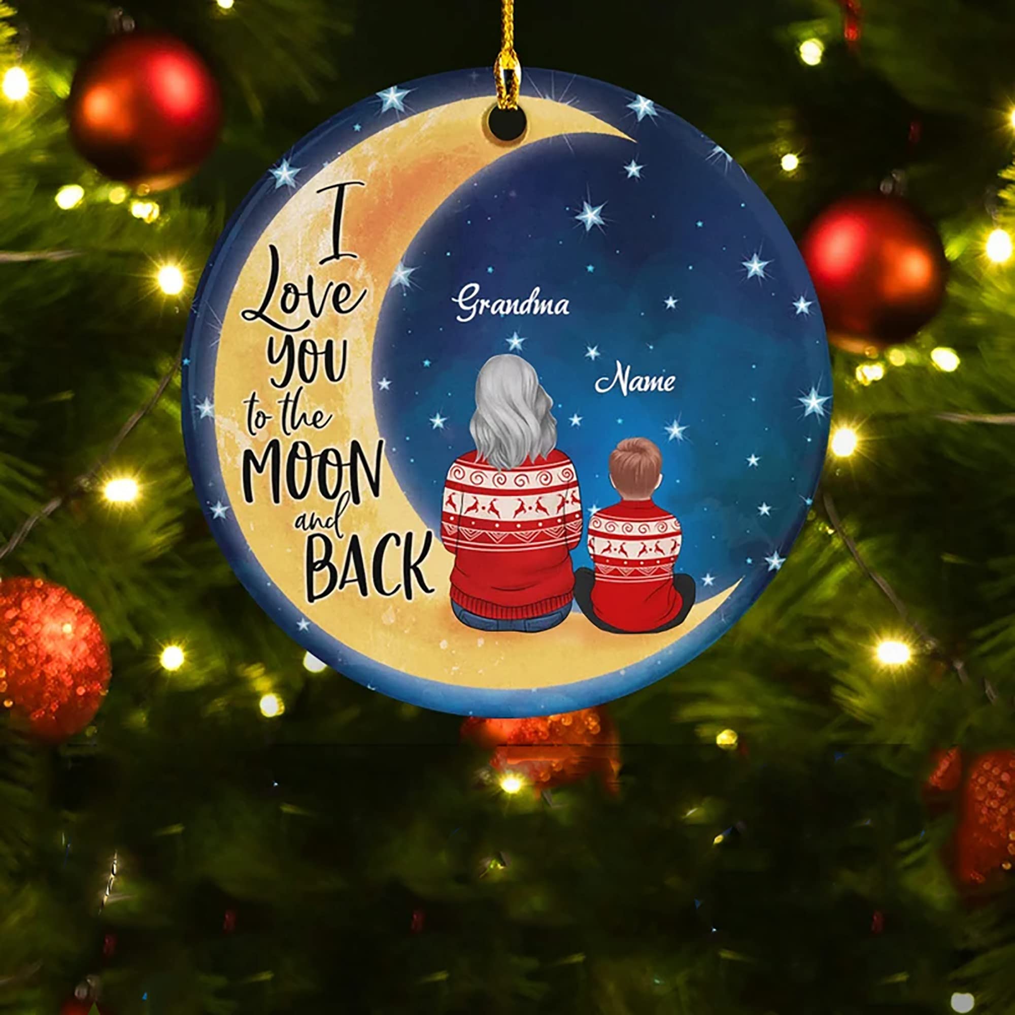 Christmas Gift I Love You To The Moon & Back - Customized