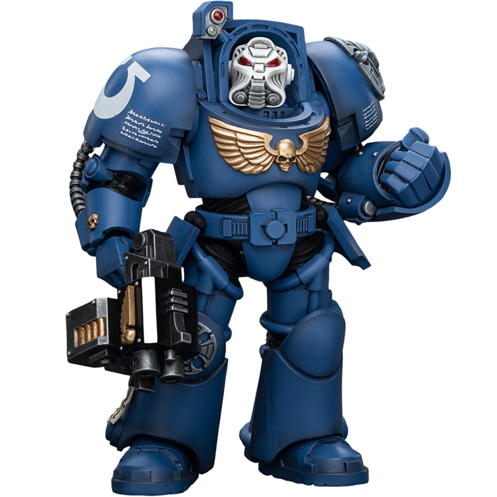 JOYTOY Warhammer 40k Ultramarines Terminator Squad Terminator with Storm Bolter 1/18 Action Figure Collect And Display Model