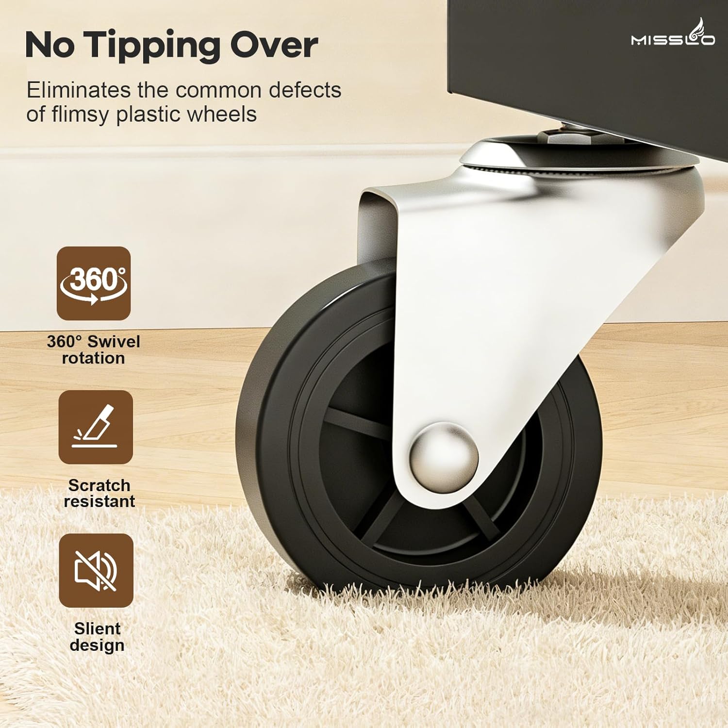 MISSLO Heavy Duty Clothes Racks for Hanging Clothes 25mm Metal Clothing Rack with Shelves for Storage Rolling Garment Rack with Wheels for Bedroom, Laundry, Black, 28" x 15.5" x 60"