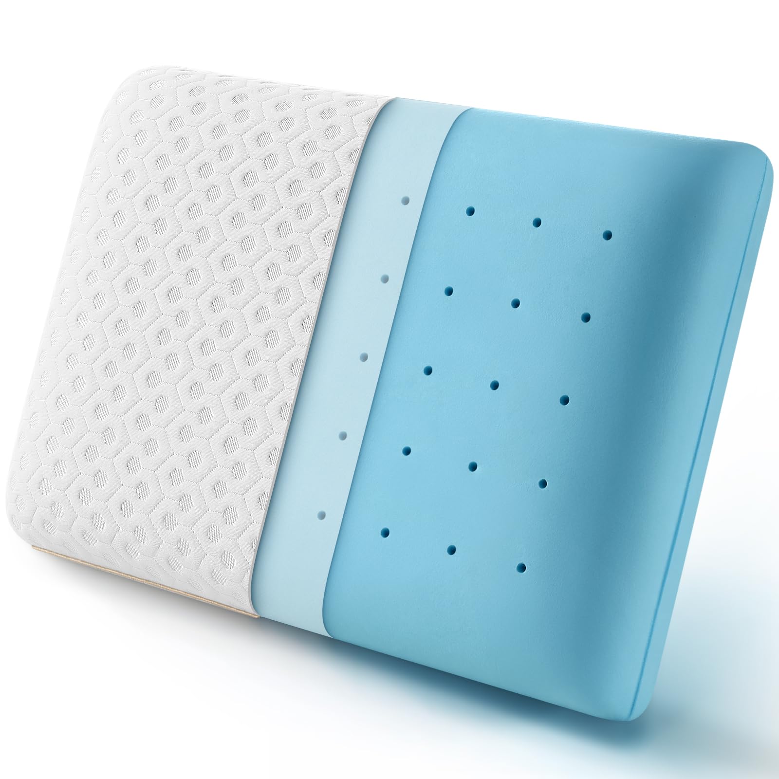 BedStory Memory Foam Pillow, Neck Pillows for Sleeping, Cervical Bed Pillow for Neck Suppo...