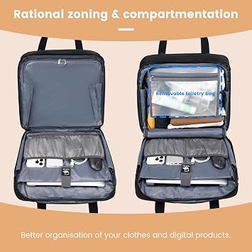 RUCYEN Rolling Laptop Bag,Rolling Briefcase for Men & Women,Laptop Briefcase on Wheels,Carry On Bag for Business Travel