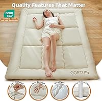 Vista 4 de Colchón de tamaño individual japonés para piso tipo futón, colchón de futón plegable para piso, colchón de tatami portátil, cama enrollable