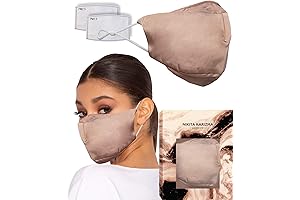 KARIZMA 90210 Silk Face Mask (Taupe): The Height of Burberry Inspired Luxury