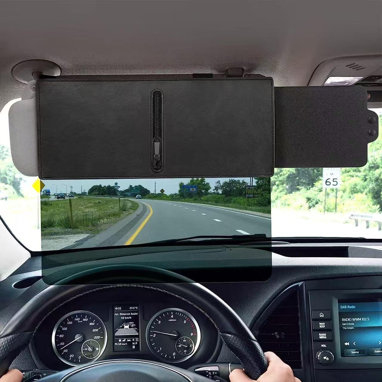 Woniyal Car Sun Visor Extender for MG MG3/MG4 EV/MG5/MG6 / MG HS/MG Marvel R/MG ZS, Anti Glare Windscreen Sunshade Adjustable Blinds Protector