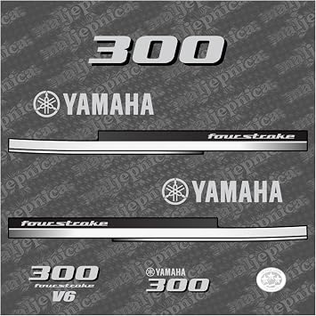 411 Decals Aftermarket Replacement for Yamaha 300 Four Stroke 2008 Outboard Decal Sticker Set