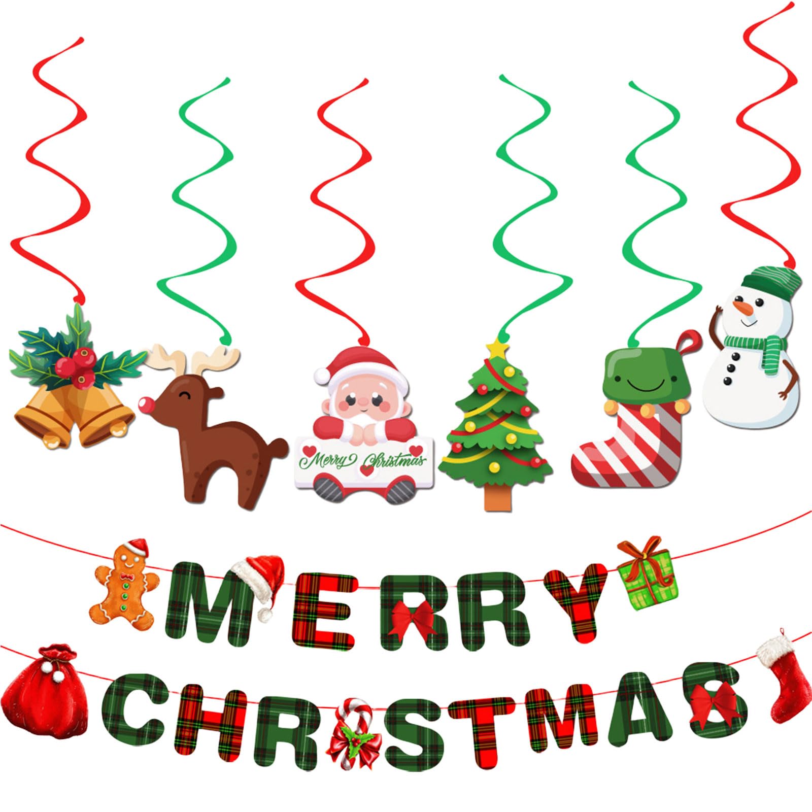 Amazon.co.jp: クリスマス ガーランド 2種類セット クリスマス