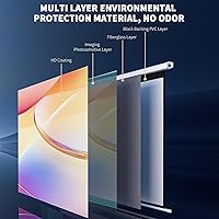 Vista 3 de WASJOYE 100 Inch Motorized Projector Screen with Remote Control - 4:3 Electric Drop Down Projector Screen for Wall or Ceiling Mount, 8K HD & Dual