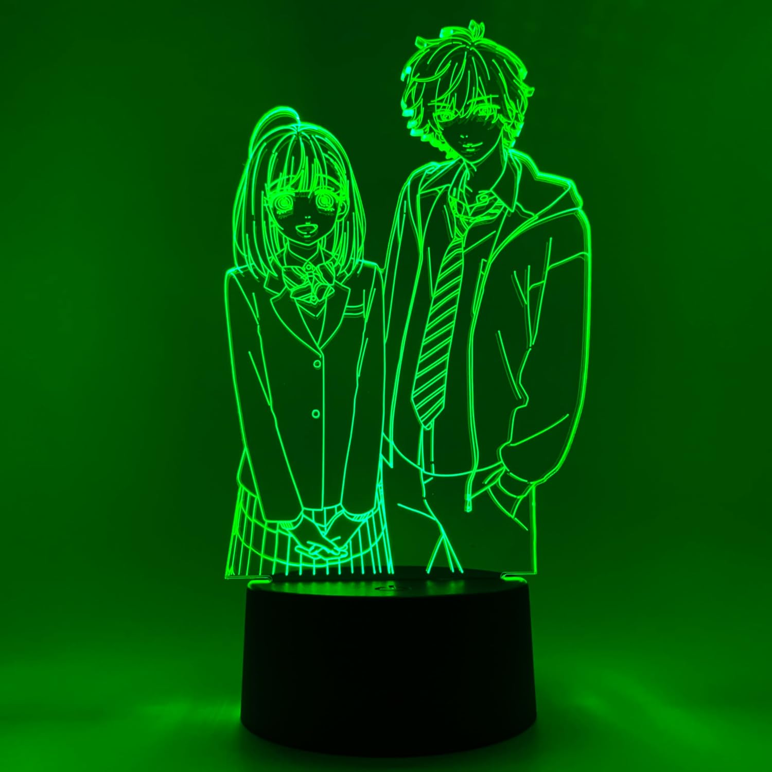 Otaku Lamps Honey Lemon Soda - Uka and Kai Anime Night Light, 16 Color RGB LED – Gift for Otaku