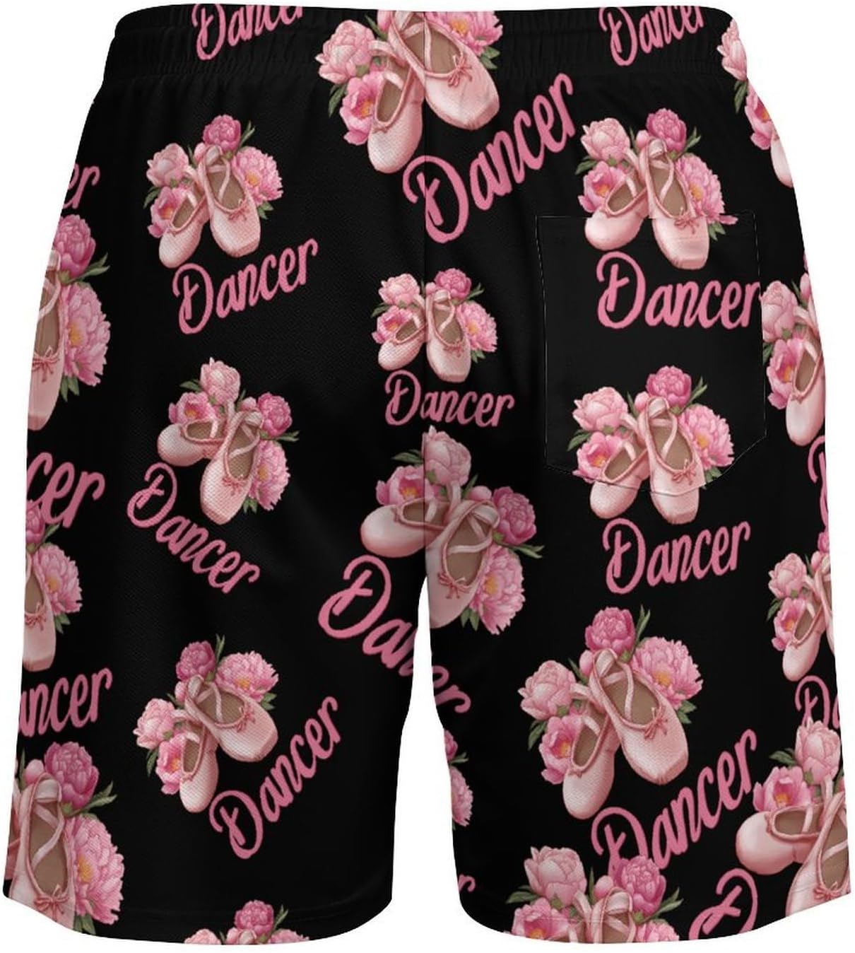 Dancer Ballet Shoes Mens Swim Trunks with Pocket Bathing Suit Beach Shorts Athletic Swimming Brachwear