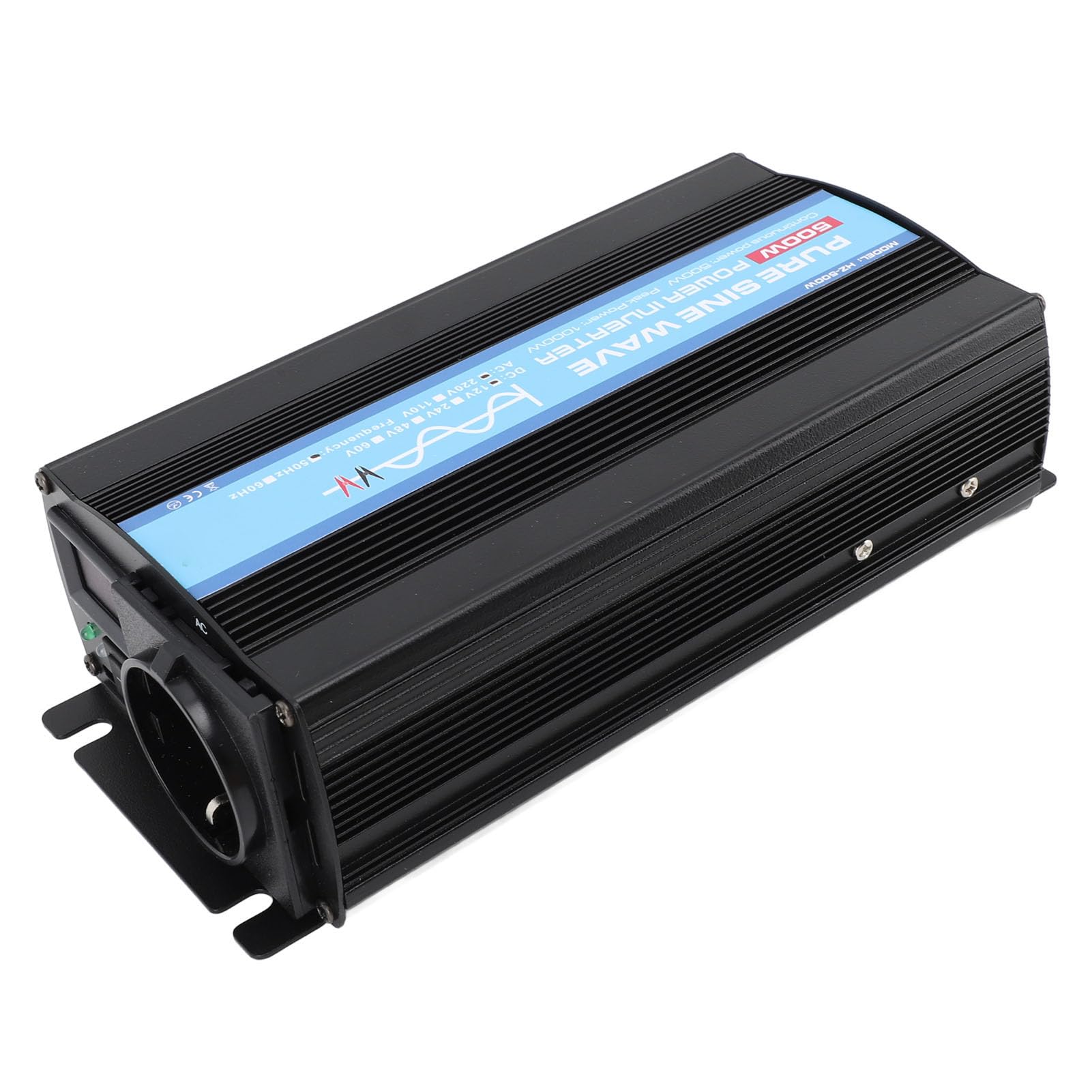Inversor de Corriente para Coche de 500W, Convertidor de CC de 12V a 110V de CA de Alta Eficiencia de Onda Sinusoidal Pura para Vehículos Recreativos, Barcos y Herramientas Eléctricas