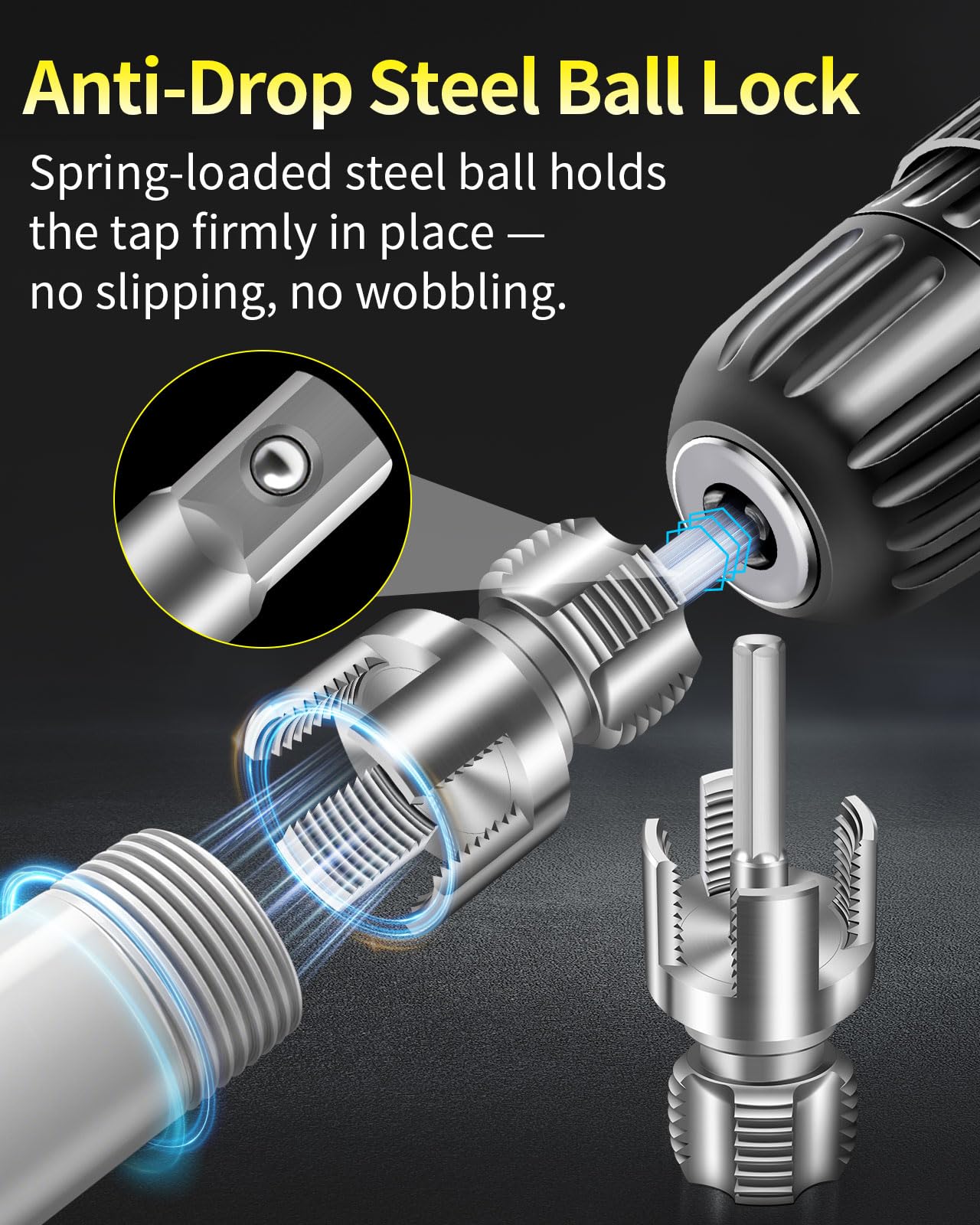 3-Piece PVC Pipe Threading Tool Kit -5 3-Piece PVC Pipe Threading Tool Kit -5