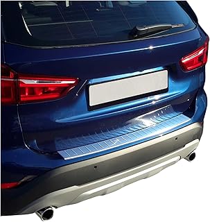 BMW X1 E84 Chrome Boot Sill Protector Brushed Stainless Steel with Folded Edge