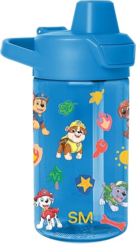 Miniatura 26 de Simple Modern Baby Shark Botella de Agua Summit de Plástico Tritan para Niños | Taza sin BPA de 12 oz con Tapa de Pajita a Prueba de Fugas con Baby