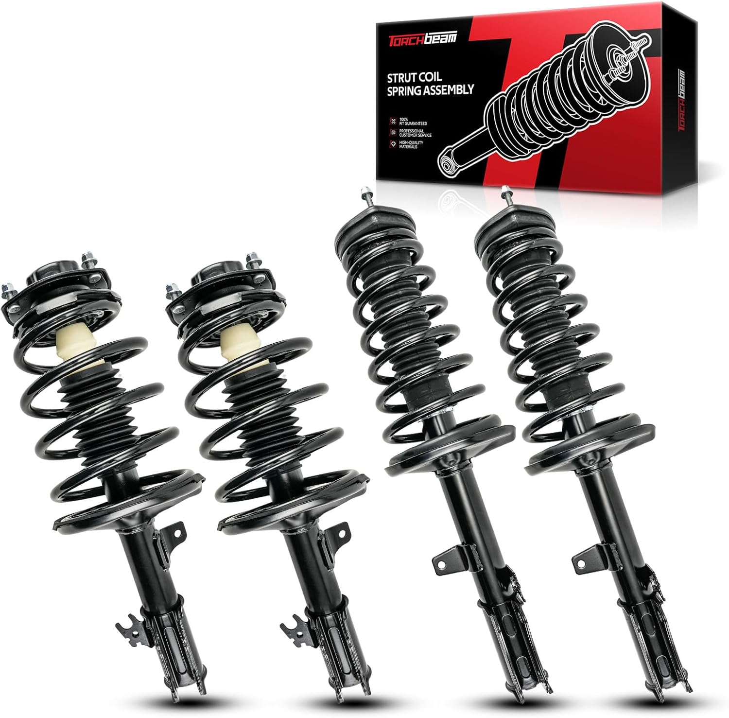 Torchbeam Complete 4 Piece Suspension Kit Struts and Shocks Assembly for Toyota Venza 2009-2012, Front and Rear Left and Right, Complete OEM Replacement, Smooth Quiet Ride, Improved Ride Comfort