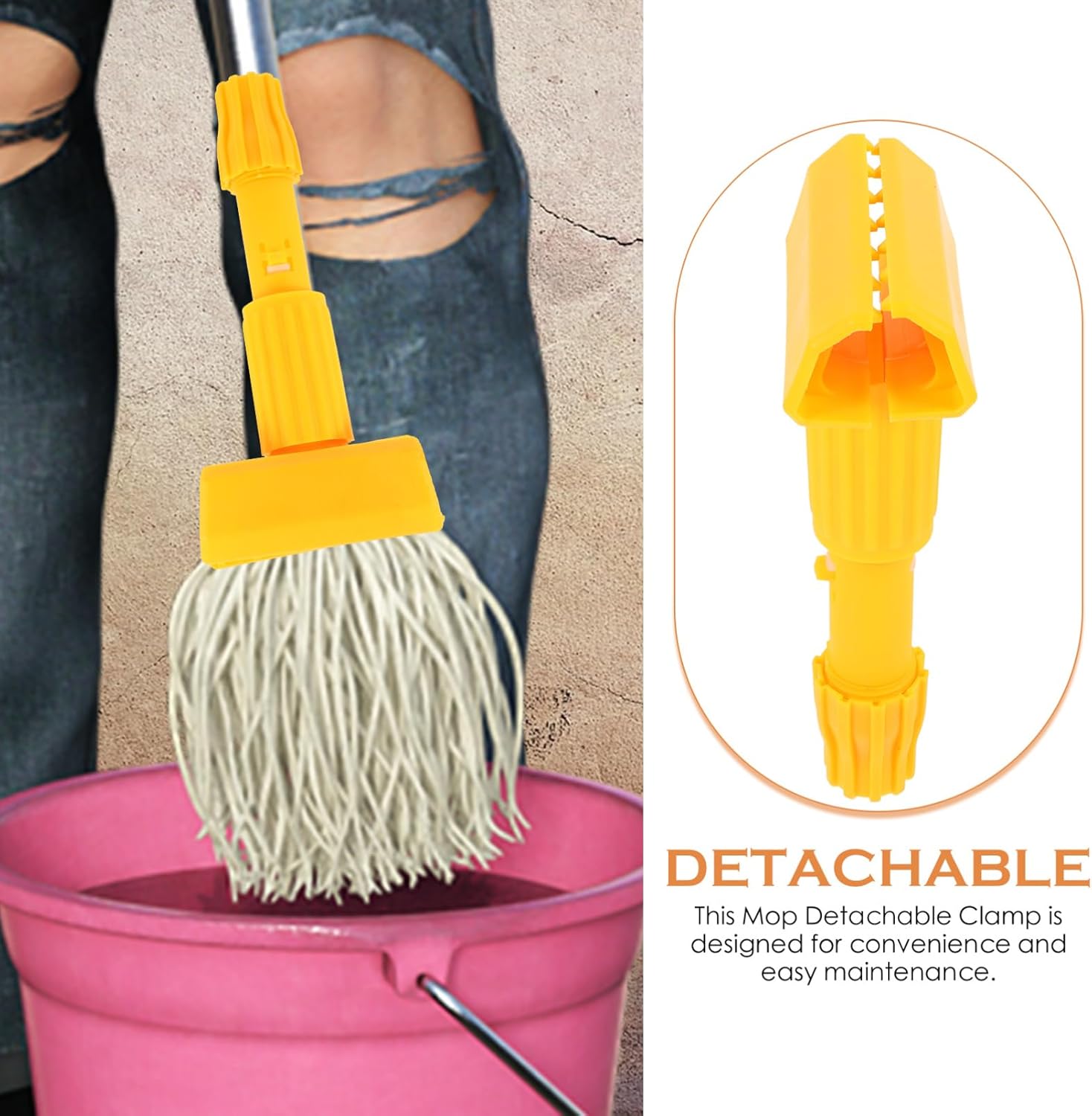 10pcs Mop Replacement Clamp Detachable Mop Head Clip for Stick Commercial Use