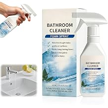 Scale Remover Bathroom Cleaner Foam Spray,Foam BathroomCleaner,Powerful Scale Remover,Bathroom Cleaner Foam Spray for Shower, Glass, Stainless Steel, Tiles, Glass and Toilet