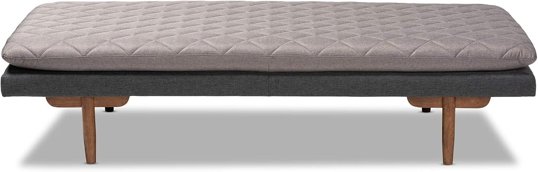 Baxton Studio Daybed, Single, Grey/Walnut