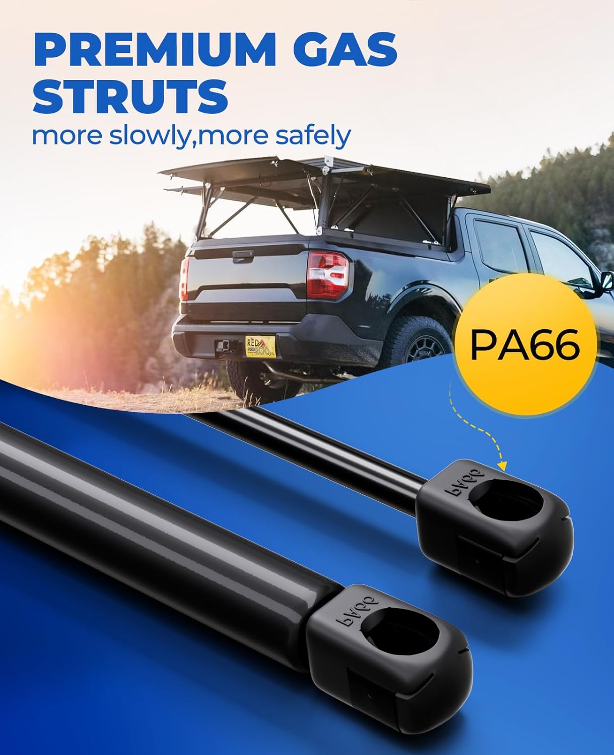 ARANA ML13-35 15 inch 35LB Gas Struts, 15 in 35pounds Gas Shock Props Lift Support for Leer Camper Shell A.R.E Truck Canopy Snugtop Cap Topper RV Door Window Toolbox Lid, Set of 2