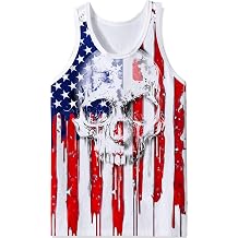 RAISEVERN Men's Tank Tops Summer Sleeveless Tee Cool Workout T-Shirts Fitness Vest Athletic Undershirts