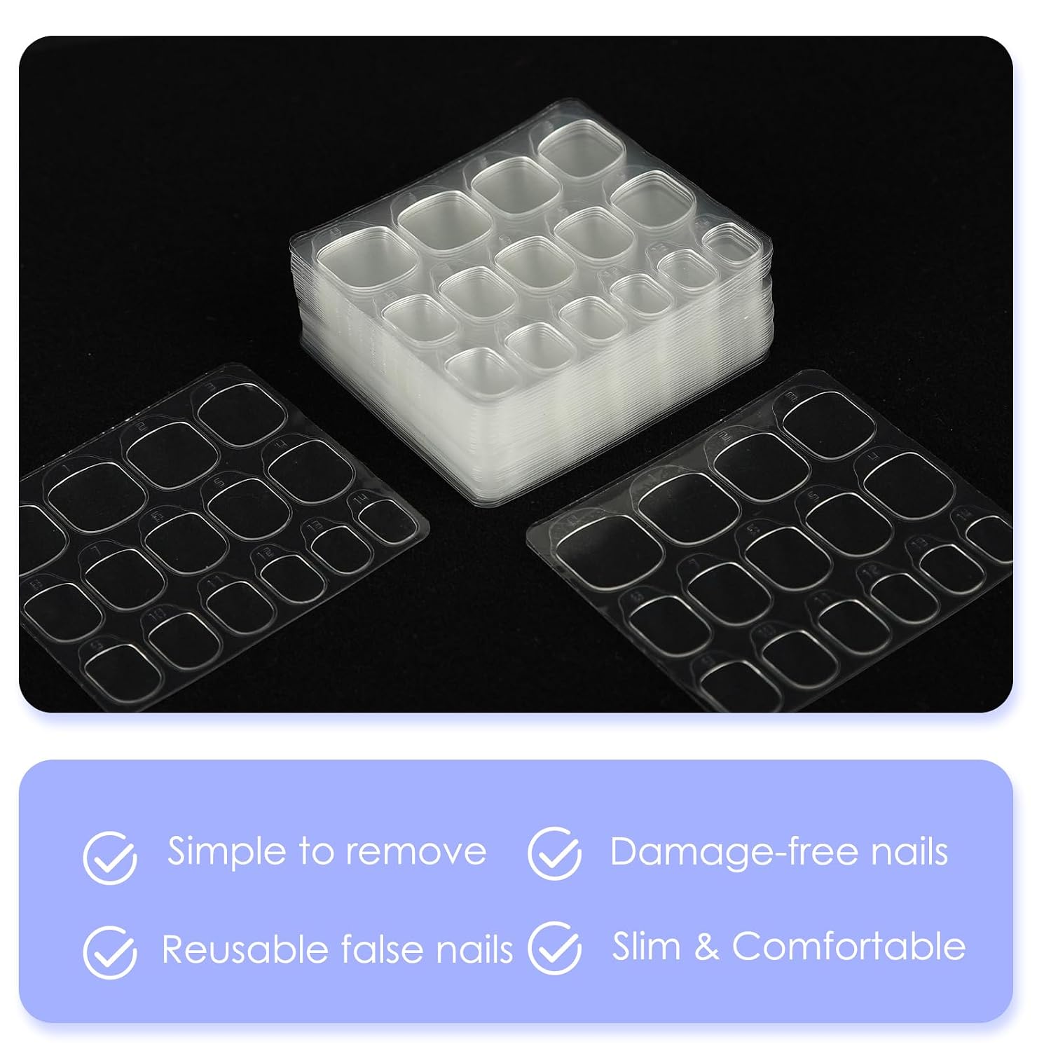 600 Pcs Nail Adhesive Tabs,Jelly Double Side Stickers Press on Nail Sticky Tabs for Fake Nails