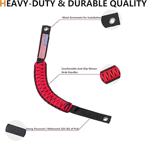 Miniatura 5 de RERPRO Asas de agarre de barra antivuelco para Ford Bronco 2021 2022 2023 2024 2025 2 accesorios de 2 puertas y 4 puertas, mango de agarre de