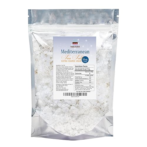 Recambio de sal marina mediterránea para molinillo, grano extra grueso (bolsa de 1 libra)
