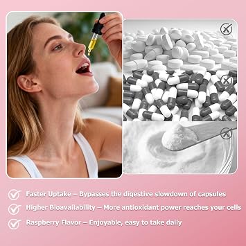 Multi Collagen Peptides Liquid Drops Organic Hydrolyzed Collagen Complex with Biotin, Vitamin C & Hyaluronic Acid Types I, II, III, IV, V for Hair, Skin, Nails Health