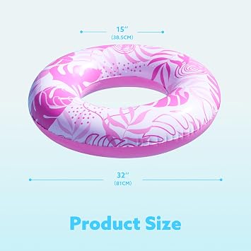 JOYIN Pool Inflatables Swimming Rings 82.5cm (3 Pack), Rubber Ring for Kids and Adults,Pool Inflatables for Adults, Fruit Inflatable Pool Floats for Swimming Pool Party Decorations