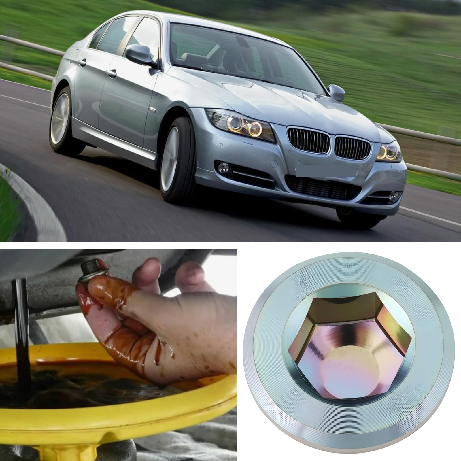 Tappo di scarico differenziale M22 x 1,5 con O-Ring compatibile BMW E F G 33117525064