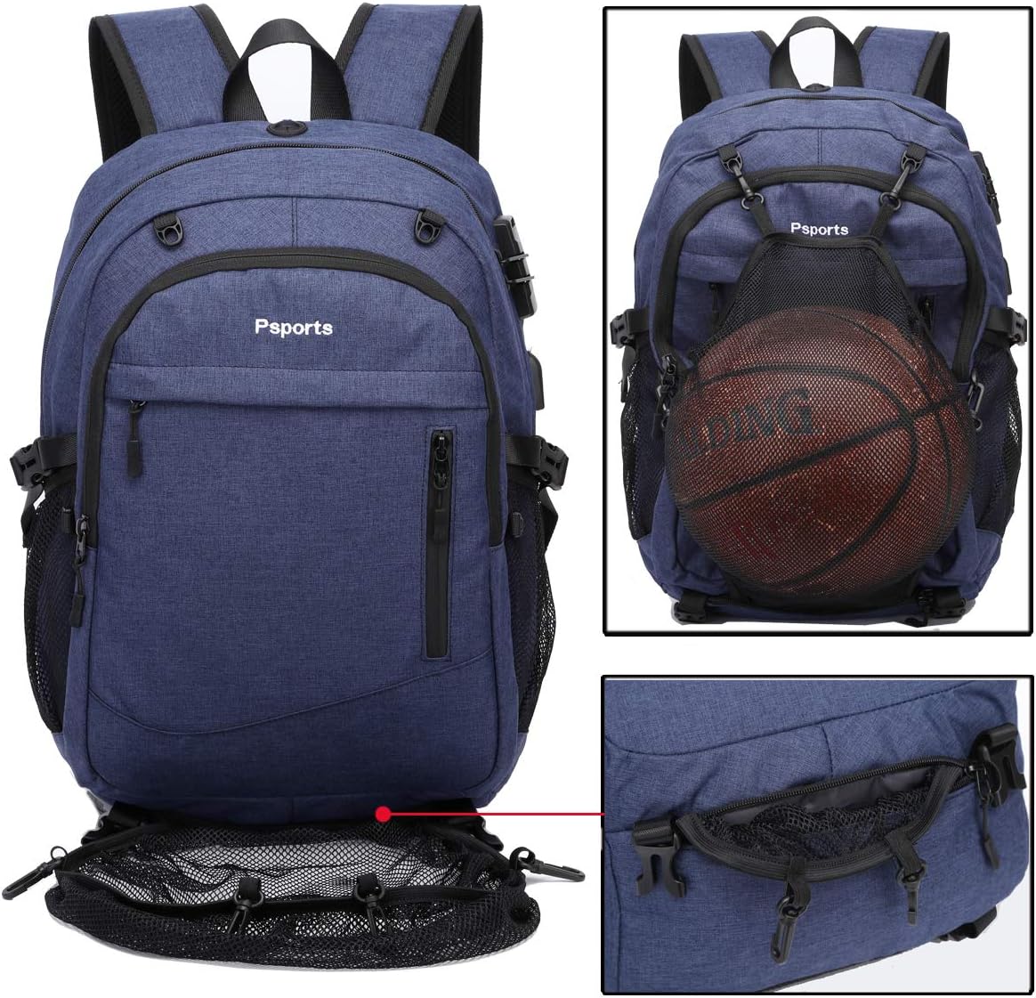 Blасk Frіdау - 60% оƒƒ College Laptop Backpack School Student Bookbag USB Basketball Backpack With Lock
