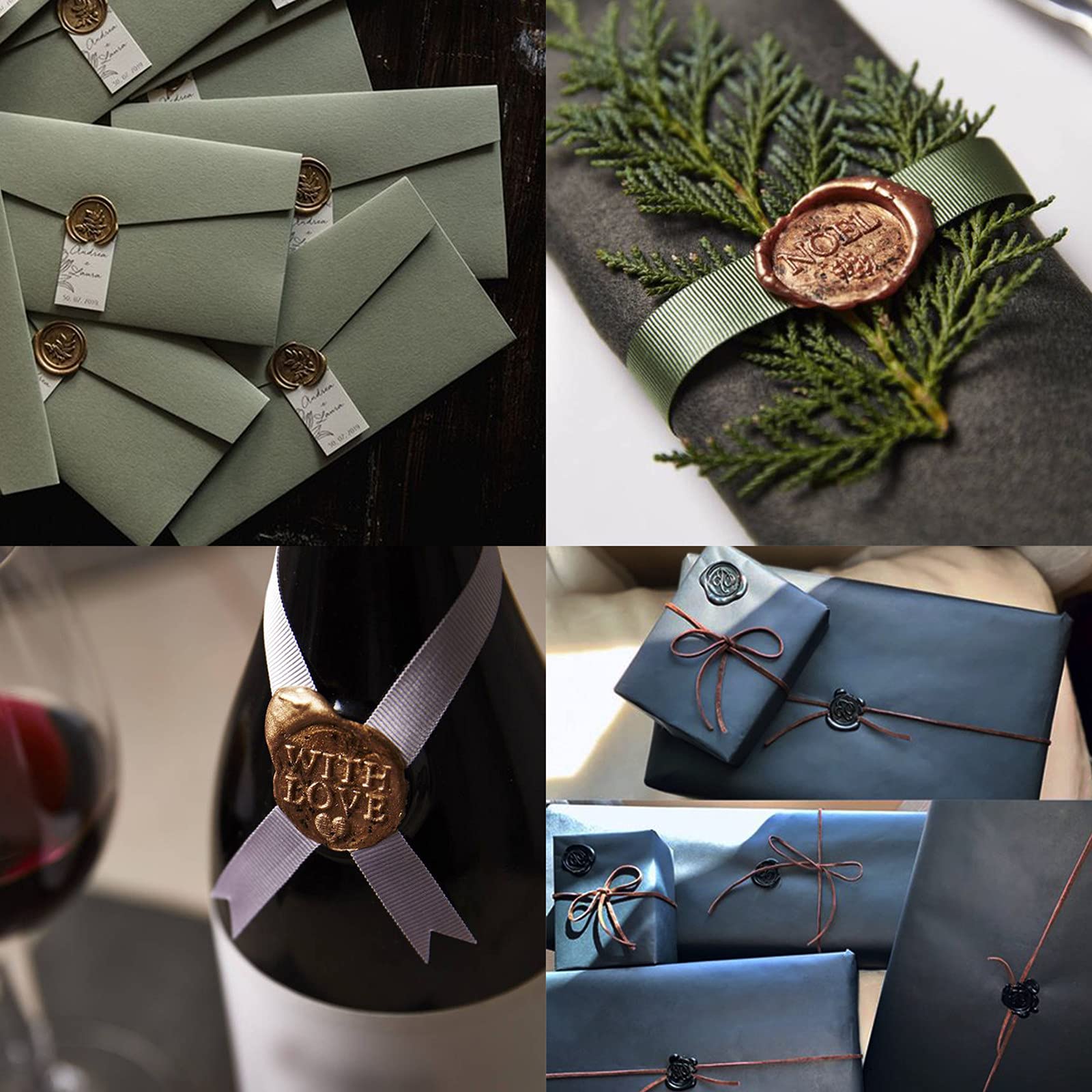 100 Pièces Sceau De Cire De Mariage Ancienne Enveloppe De Cire à Cacheter Carte Postale Sceau De Cire Timbre Vintage Octogonal Cire à Cacheter Perles-C, ESPAGNE