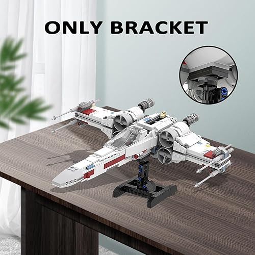 Miniatura 6 de Soporte de exhibición para Lego X-Wing Starfighter 75301, Mando N-1 Fighter 75325, TIE Bomber 75347 juguetes de bloques de construcción, soporte de