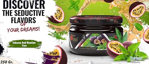 Miniatura 2 de Tanya Herbario 100% Nicotina Y Tabaco Libre De Shisha Cachimba Sabores 250G Bolsa (Fruta De La Pasión Menta)