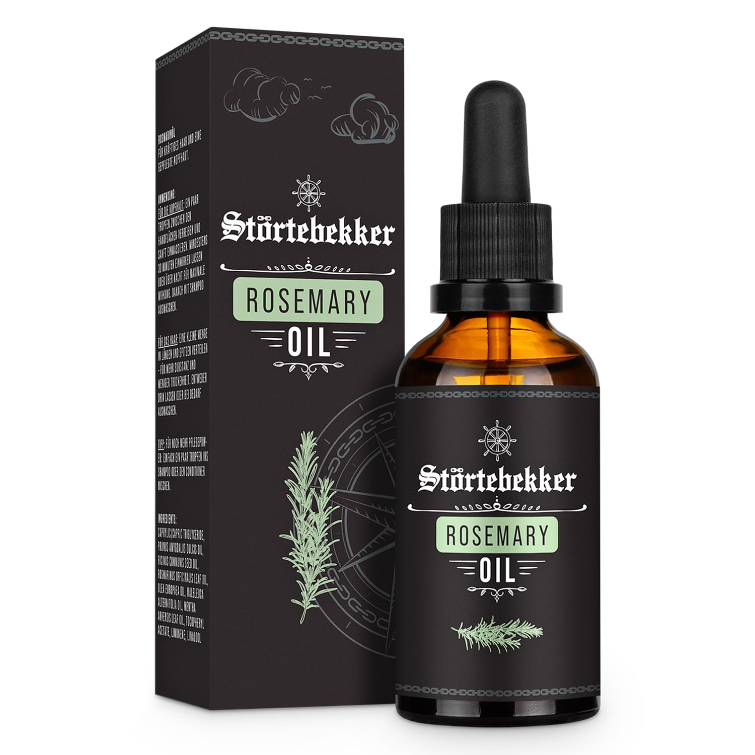 Störtebekker Haaröl Rosmarin Premium – Intensiv, pflegendes Haaröl, 50 ml