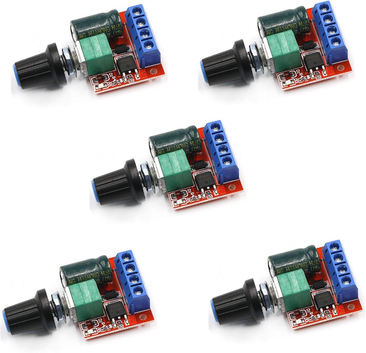 ZHITING Mini DC-DC 4.5V-35V 5A 90W PWM DC Motor Speed Controller Module Speed Regulator Control Adjust Board Switch 12V 24V PN35