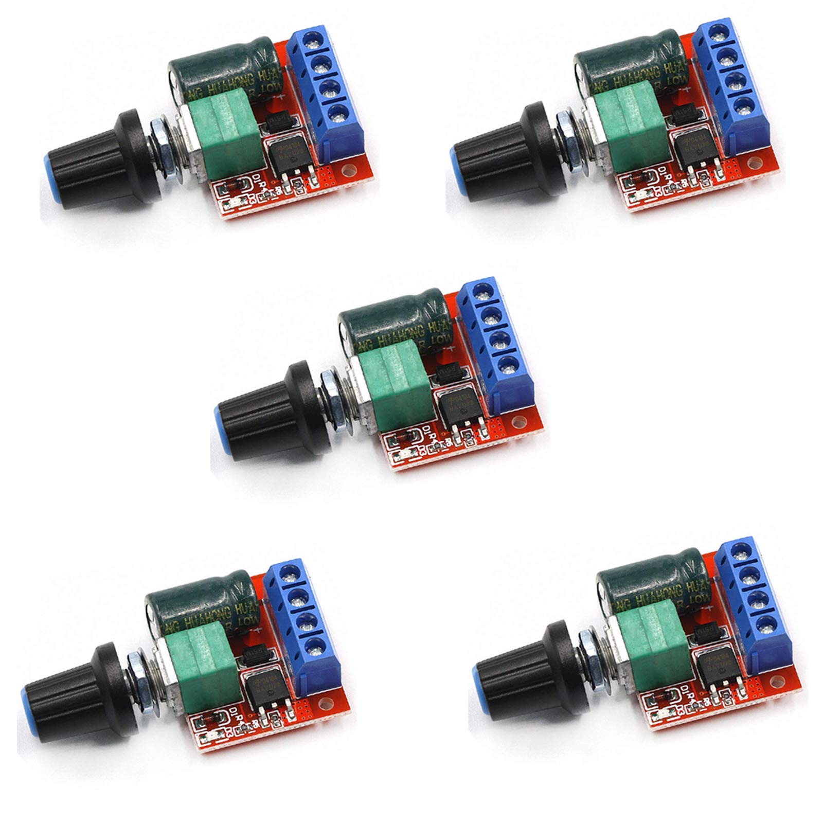 ZHITING Mini DC-DC 4.5V-35V 5A 90W PWM DC Motor Speed Controller Module Speed Regulator Control Adjust Board Switch 12V 24V PN35