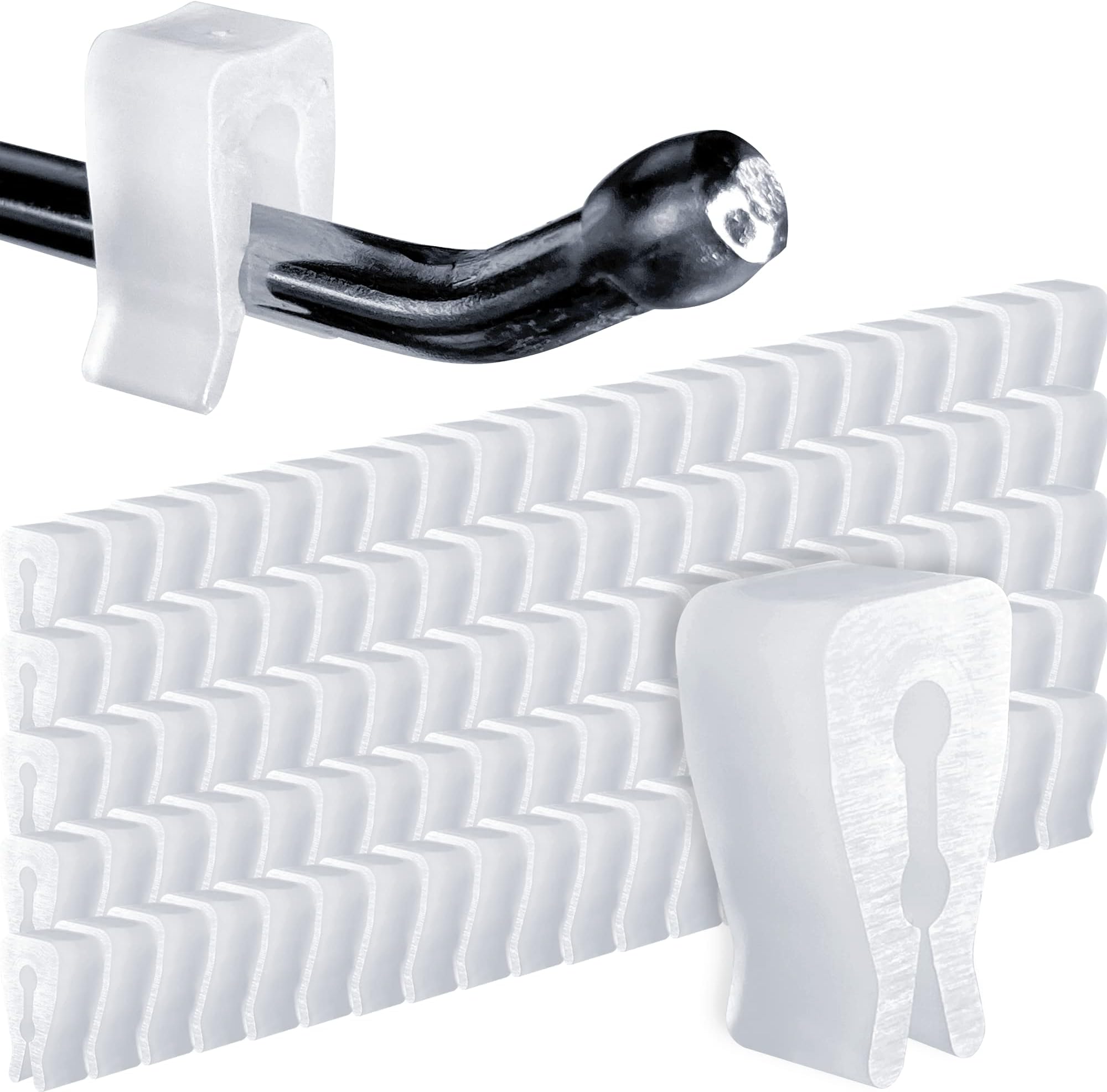 100 PCS Peg Hook Stoppers, Inventory Control Clips for 1/4