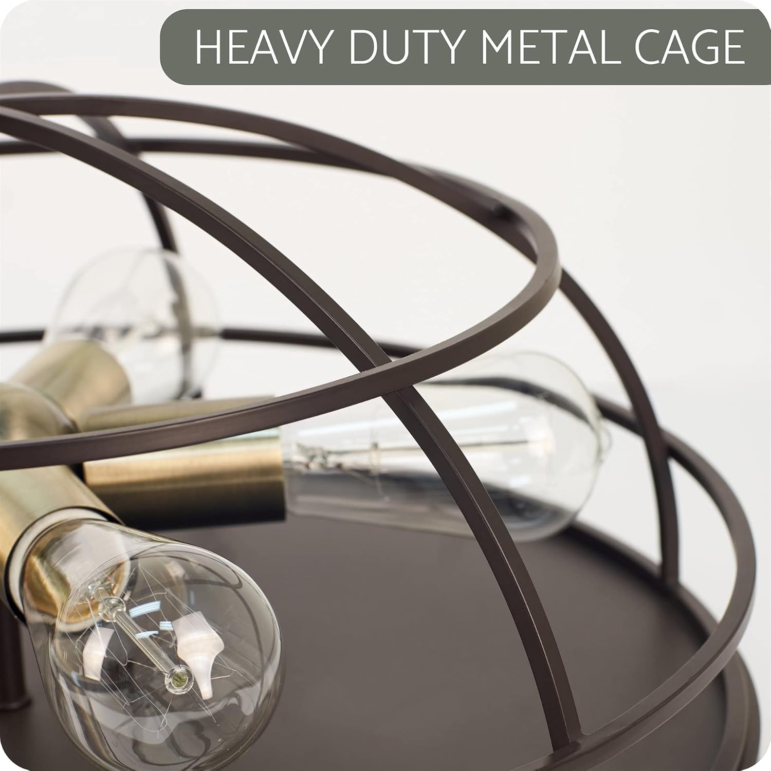 ❤ Crazy Deals Kira Home Gage 18 Industrial Farmhouse 5-Light Cage Flush Mount Ceiling Light, Antique Brass Sockets, Oil Rubbed Bronze Finish for Kitchen, Dining Room, Living Room or Bedroom Free Shipping Over $50 Kira Home Gage 18 Industrial Farmhouse 5-Light Cage Flush Mount Ceiling Light, Antique Brass Sockets, Oil Rubbed Bronze Finish for Kitchen, Dining Room, Living Room or Bedroom