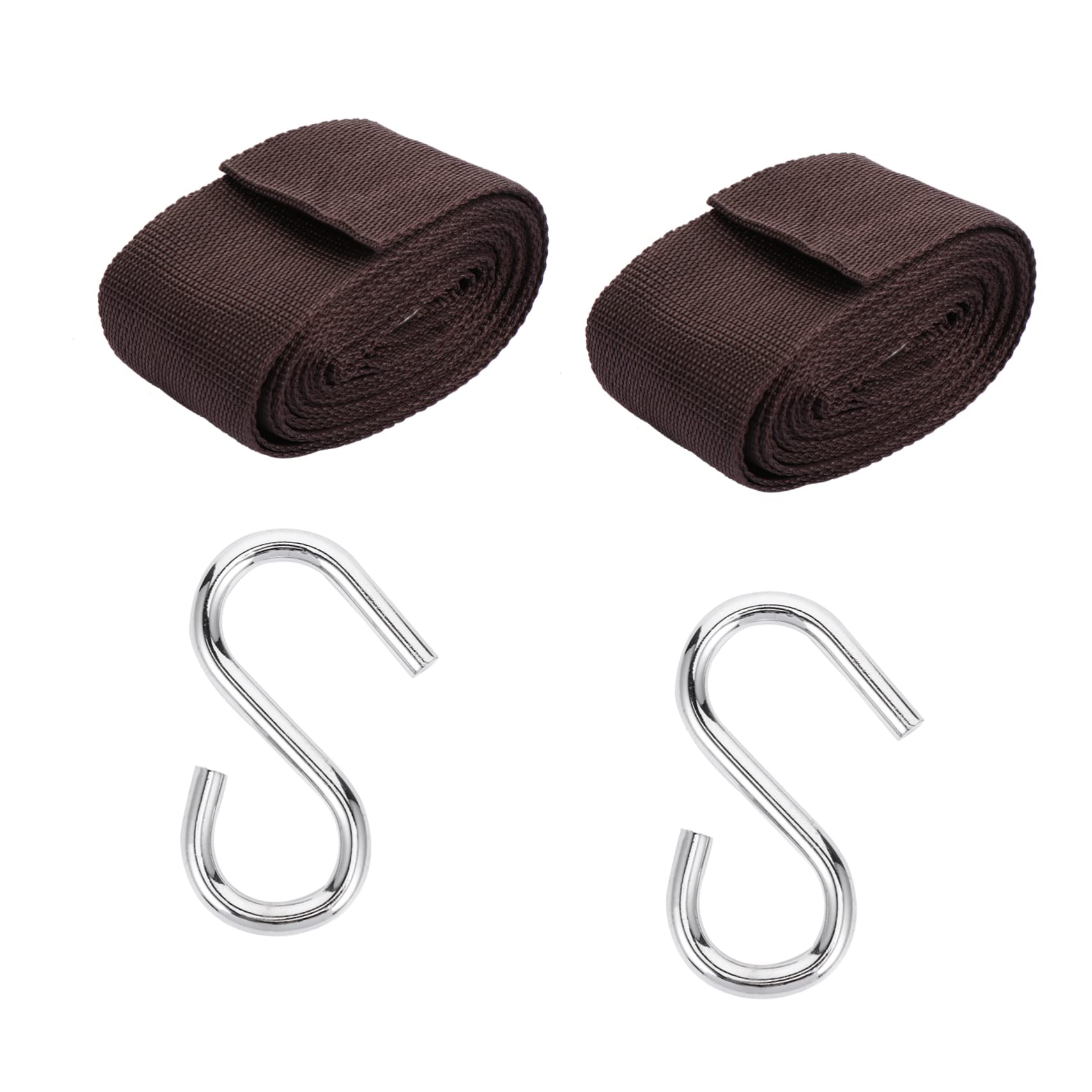Abaodam 2 Ensembles Sangles De Hammock pour Arbre De Crochets S Sangles Résistantes pour Balançoires Hammocks Installation Facile Durable 4 Pièces * 2