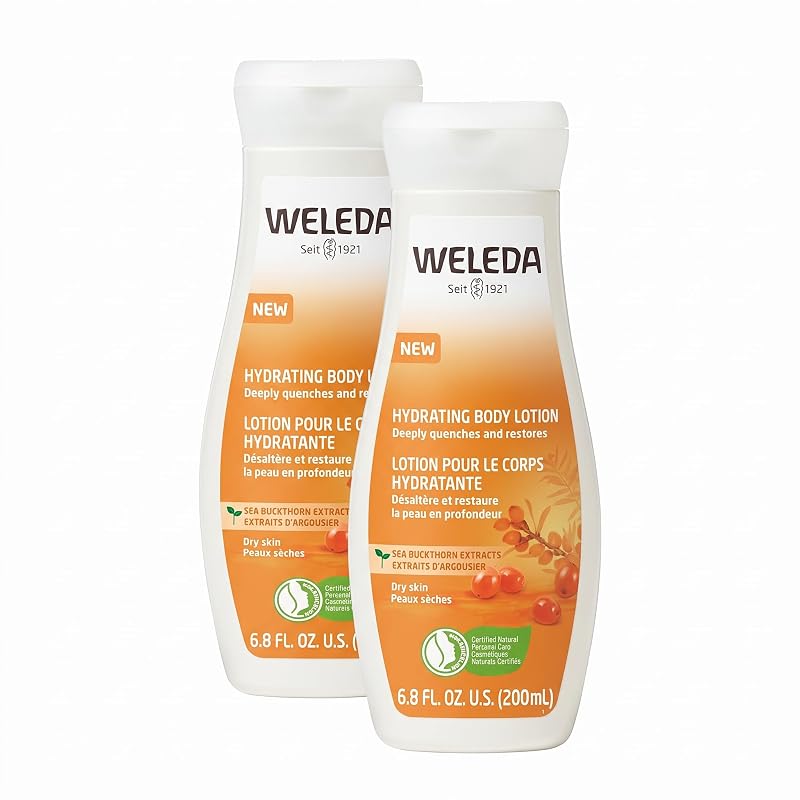Loção corporal Weleda com espinheiro-marítimo, 2 unidades de 200 mL