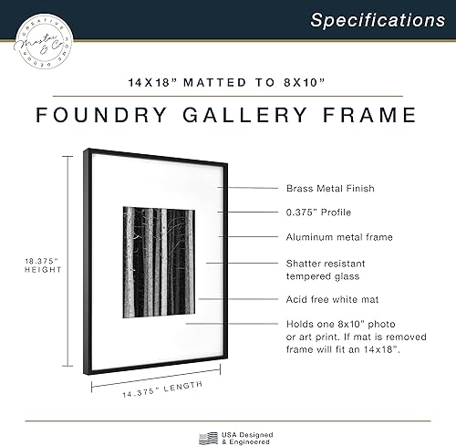 Vista 72 de MCS Master & Co. Foundry Gallery - Marco metálico de pared color negro, 16 x 24 pulgadas sin paspartú